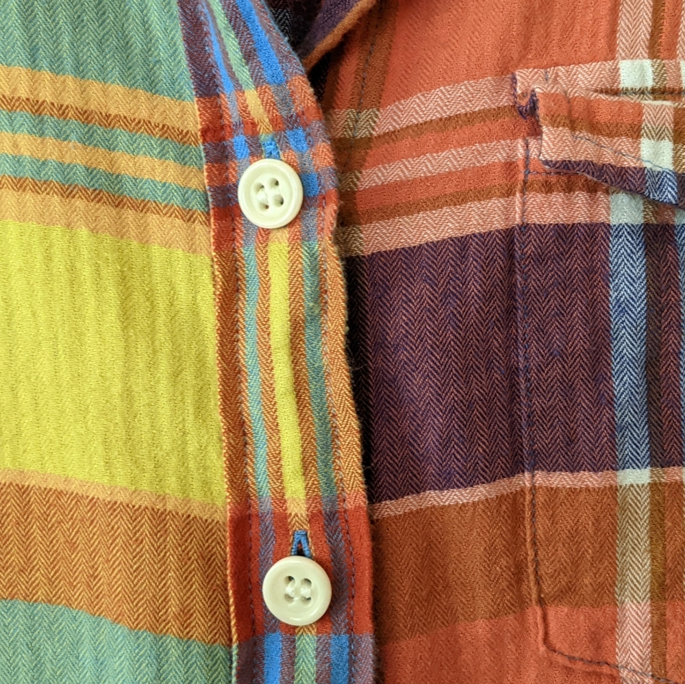 Patchwork Flannel By Jcrew, Size Small - image 4